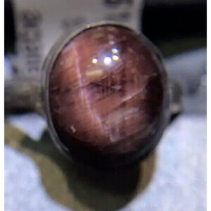 Mixed Color Agate (Natural) Ring Sz5.75 Bezel Set Silver 925 Design Band